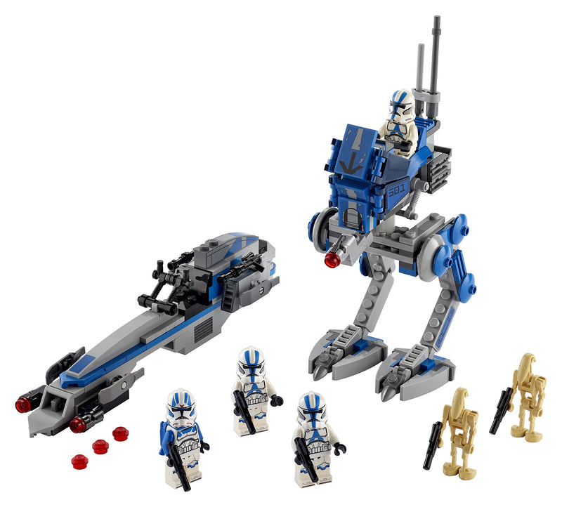 LEGO 75280 Star Wars 501st Legion Clone Troopers with AT-RT Walker & BARC Speeder