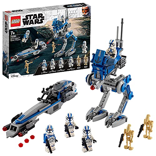 LEGO 75280 Star Wars 501st Legion Clone Troopers with AT-RT Walker & BARC Speeder