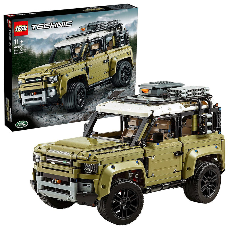 LEGO 42110 Technic Land Rover Defender Off Road 4x4 Car, Exclusive Model Advanced Building Kit, Collectable Toys Set, Multicolor
